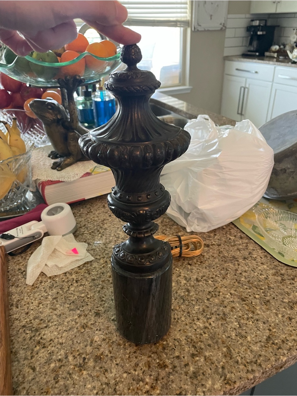 Neoclassical mantel urn table lamp